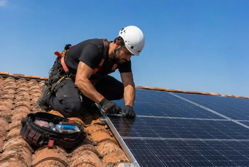 Maintenance et monitoring de panneaux solaires aux Baux-de-Provence